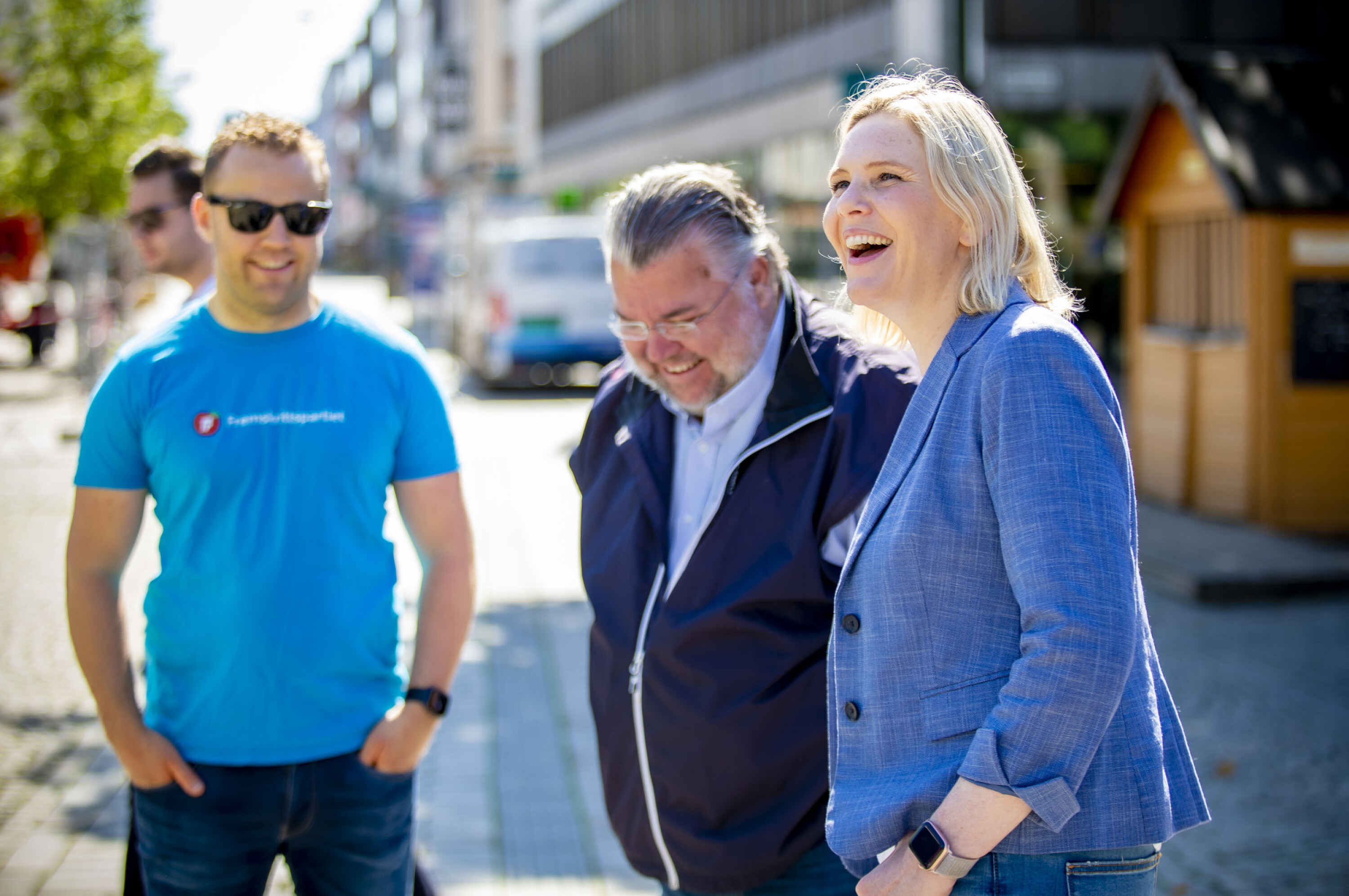 VALGKAMPEN ER I GANG: Sylvi Listhaug ankom Drammen få dager etter statsminister Erna Solberg, som mandag var på skolebesøk i Elvebyen.
