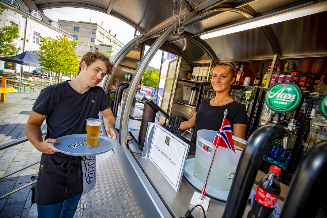 UTESERVERING: Her fra Strømsø Torg i fjor høst. UTESERVERING: Her fra Strømsø Torg i fjor høst.