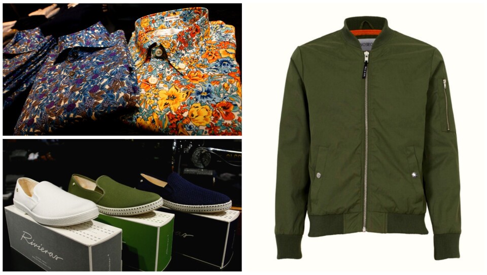 CASUAL & COOL: Avslappet og enkelt, men likevel kult og trendy. Skjorter med blomsterprint fra These Glory Days (899,-/ VOLT), sommersko fra Rivieras (649,-/ VOLT) og Bomberjakke fra Wos Not Wos (1299,-/ Boys of Europe).