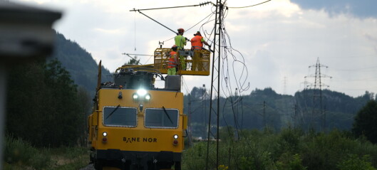 Nedrevet strømledning: Full stopp i togtrafikken på Sørlandsbanen