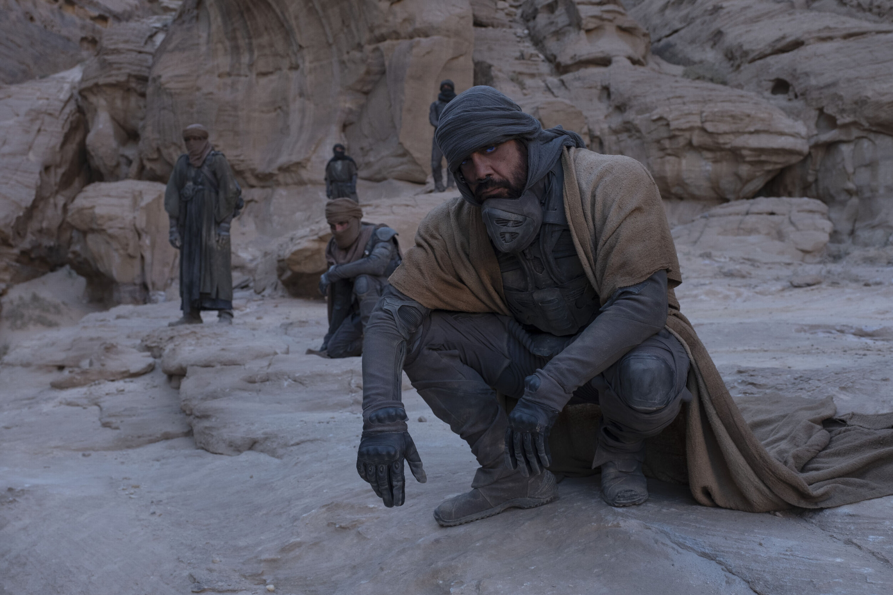 ØRKENFOLKET: Javier Bardems mystiske karakter Stilgar som representerer Fremen klanen på ørken-planeten Arrakis