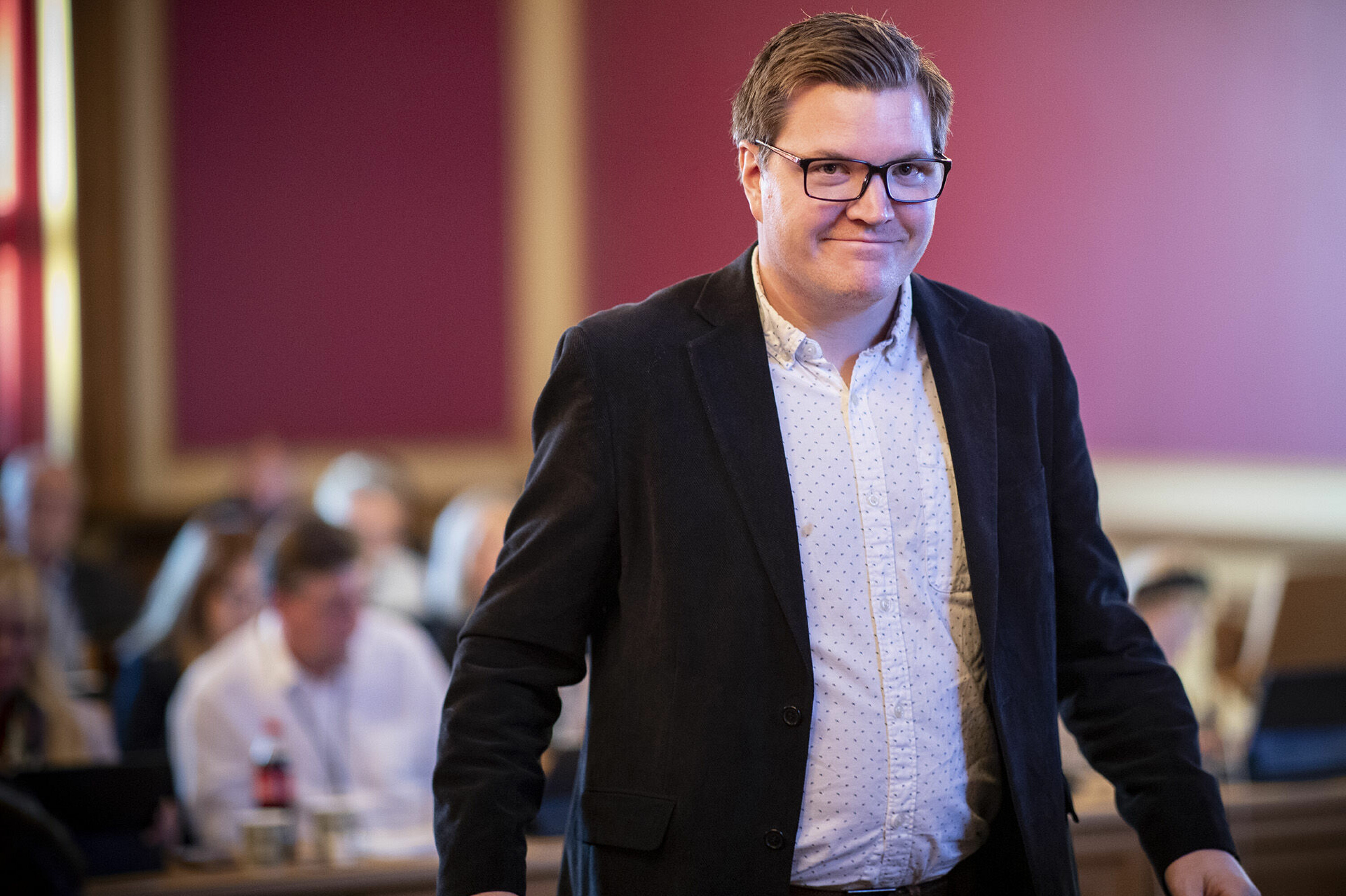 FERDIG SOM AP-TOPP: Eivind Knudsen (32) gir som gruppeleder i Drammen Ap.