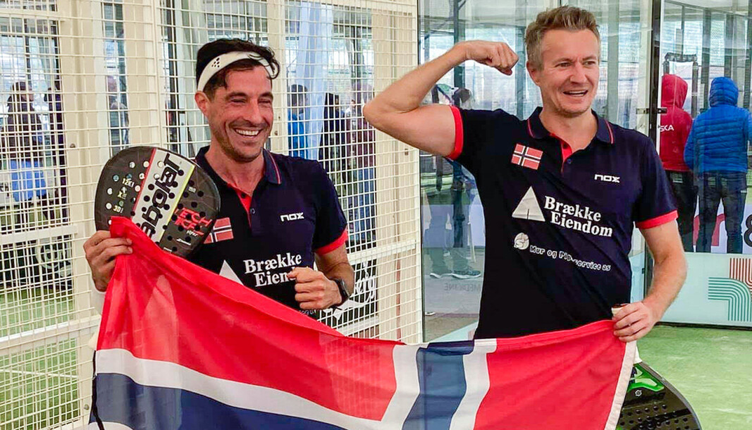 GULLVINNERE: Drammen Padels Daniel Picard (t.h.) og Hector Palacios vant «open pairs» i veteranklassen lørdag formiddag i Portugal. GULLVINNERE: Drammen Padels Daniel Picard (t.h.) og Hector Palacios vant «open pairs» i veteranklassen lørdag formiddag i Portugal.