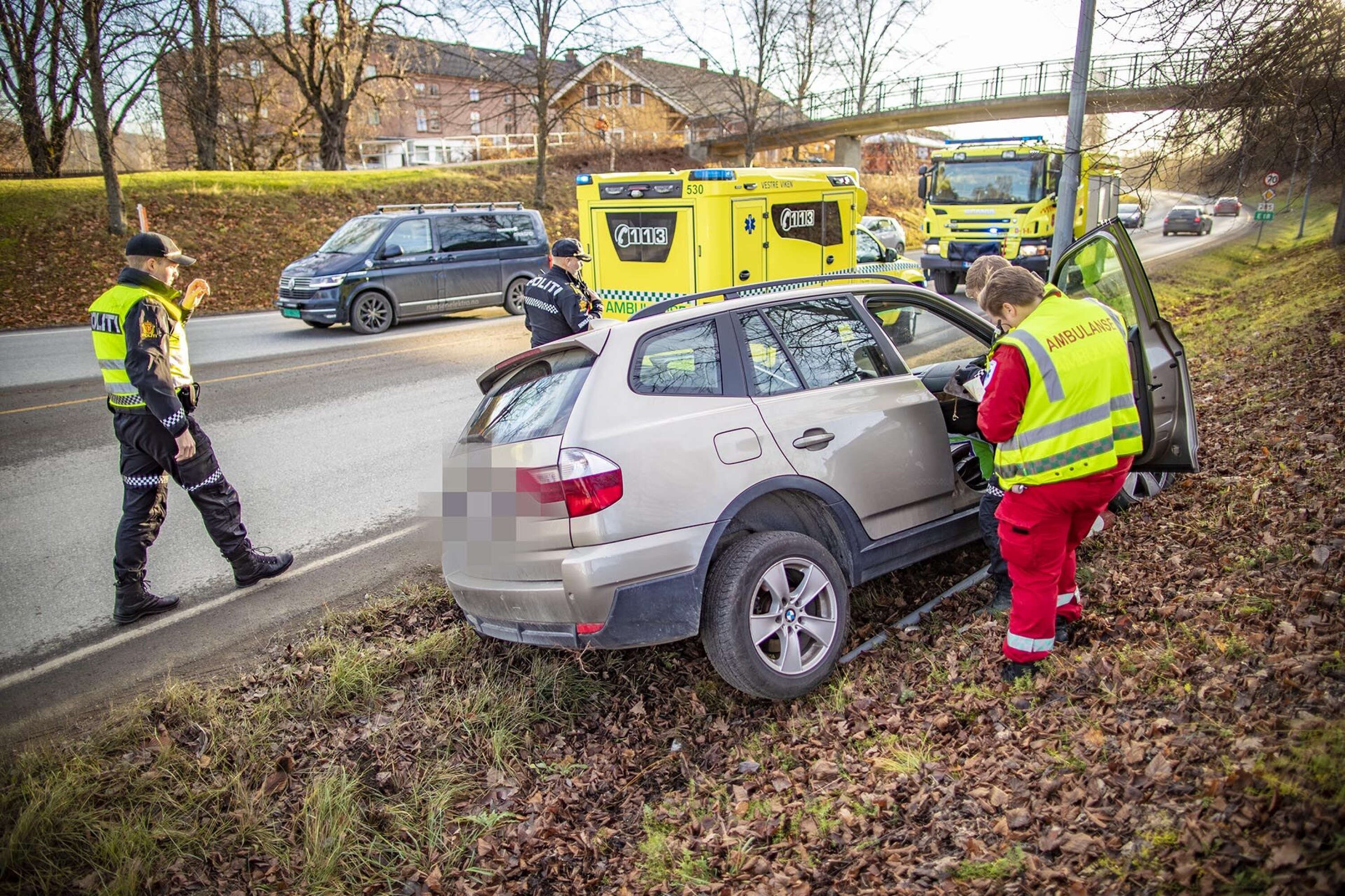 Trafikkulykke i Lierbyen