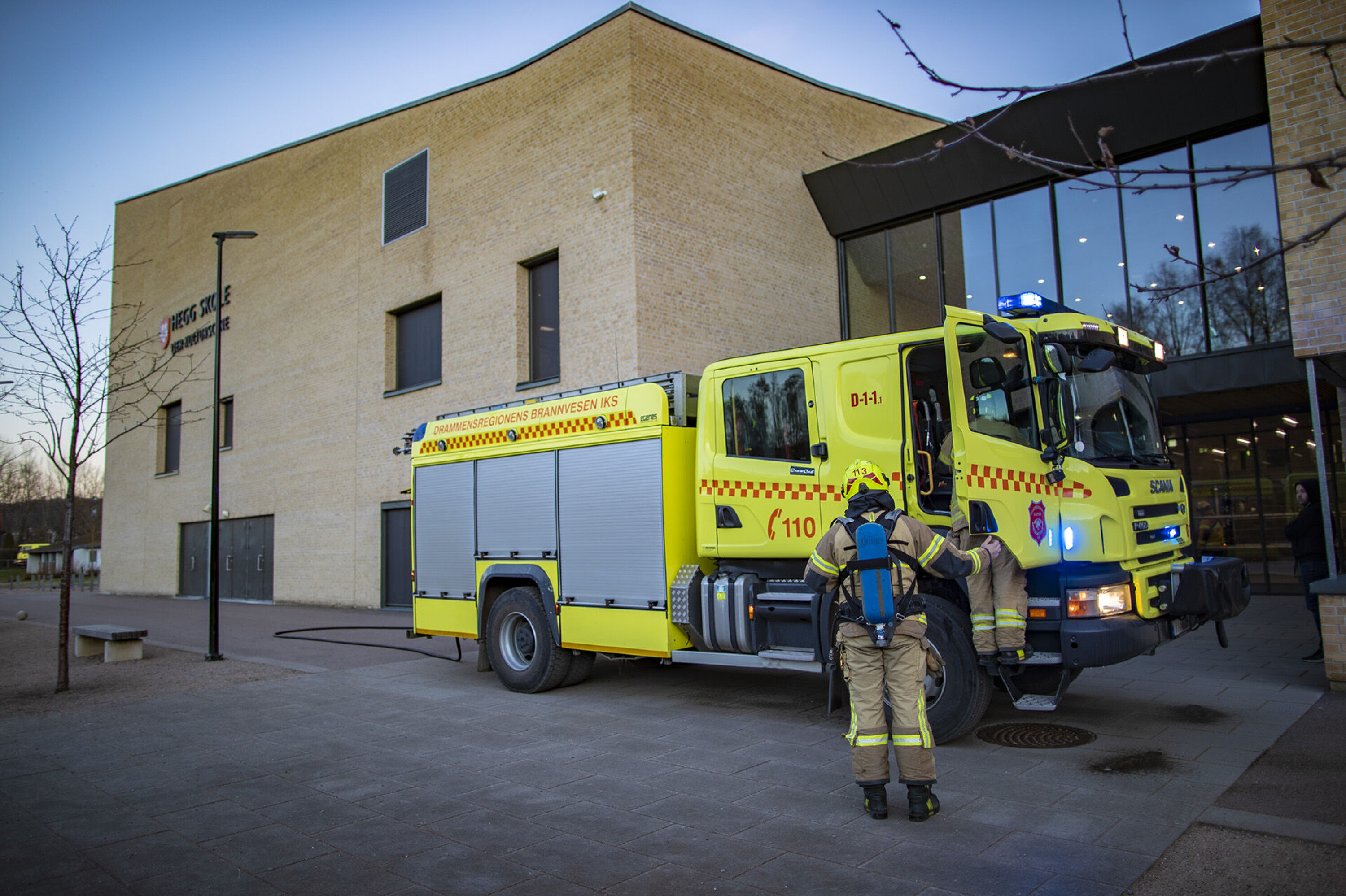 Evakuerte skole etter branntilløp