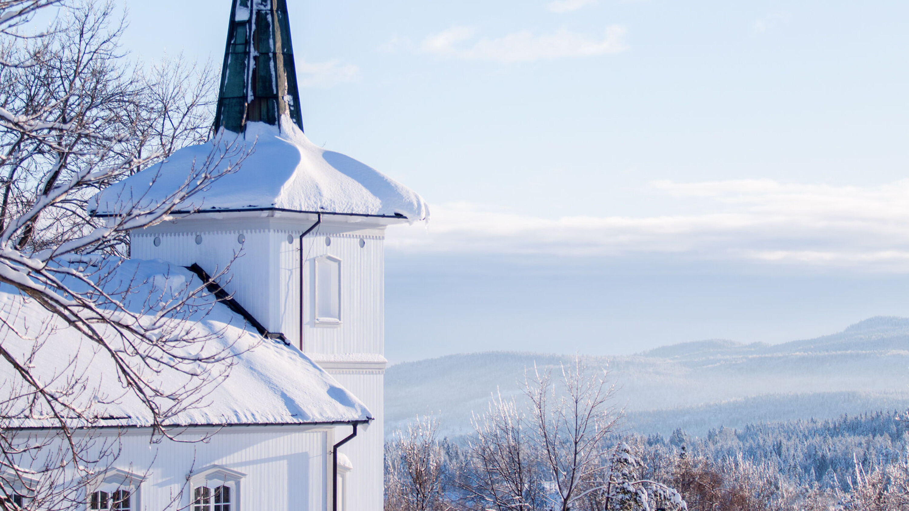 KULDE: Her fra Konnerud kirke.