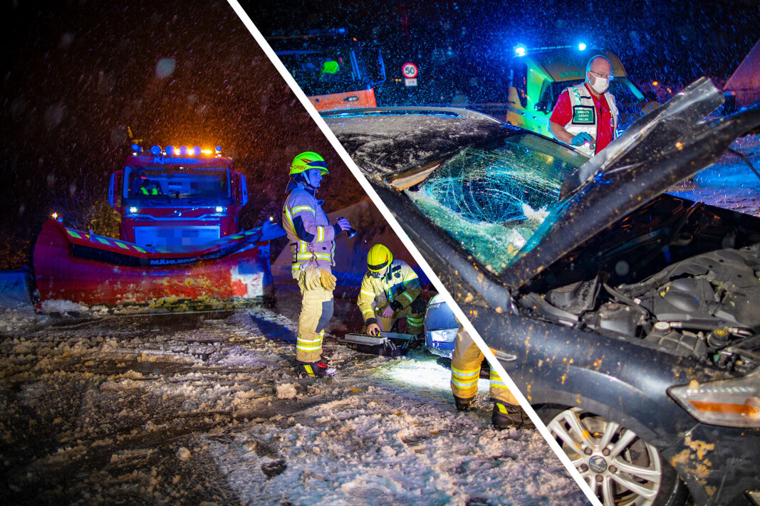 FIKK BRØYTESKJÆRET INN FRONTRUTA: - Utifra omstendighetene kunne dette gått langt verre, forteller politiet på stedet til DRM24. FIKK BRØYTESKJÆRET INN FRONTRUTA: - Utifra omstendighetene kunne dette gått langt verre, forteller politiet på stedet til DRM24.