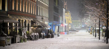 Øde og folketomt Drammen sentrum