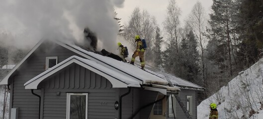 Hus totalskadd i brann - ungt par husløse