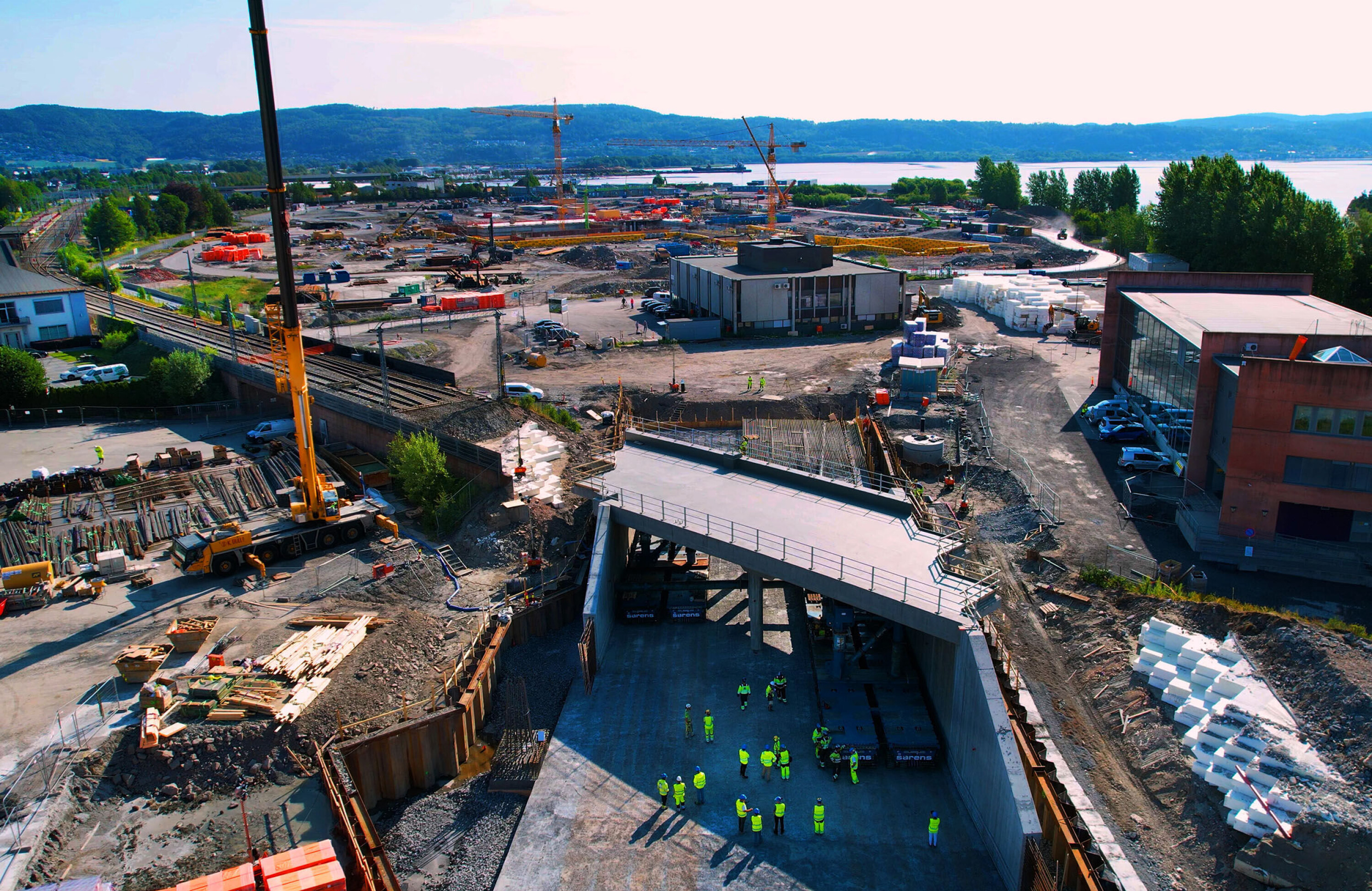 I jernbanens sommerstenging 2021 ble nytt kulvertfundament støpt på Brakerøya.
