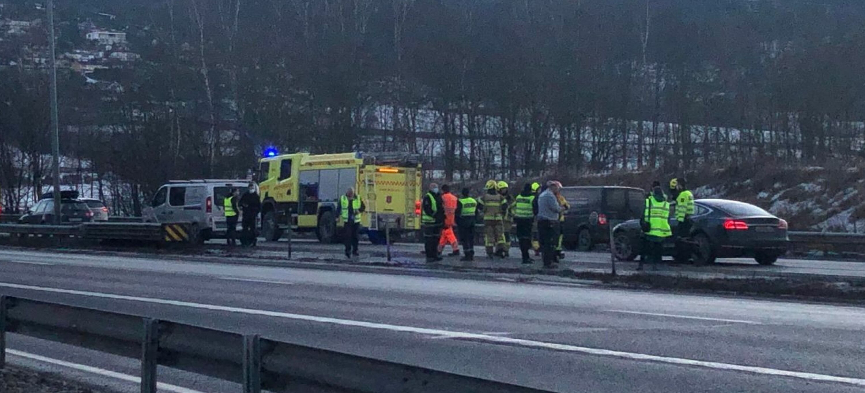 E18: Kø mot Oslo etter kjedekollisjon