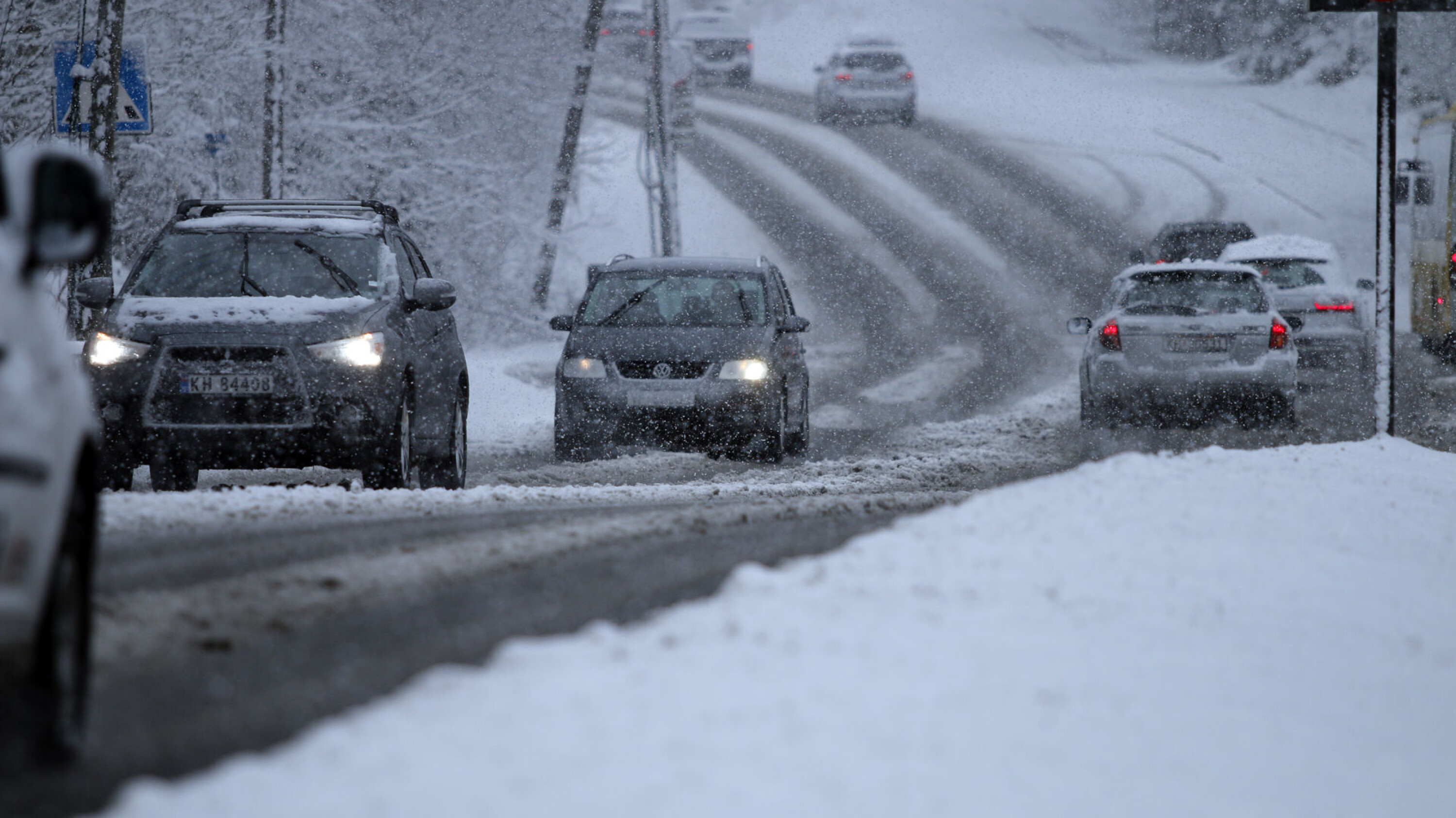 HVITT OG FUKTIG: Mye tyder på at dette blir værtypen, ihvertfall på Konnerud og andre høyereliggende områder, mandag.