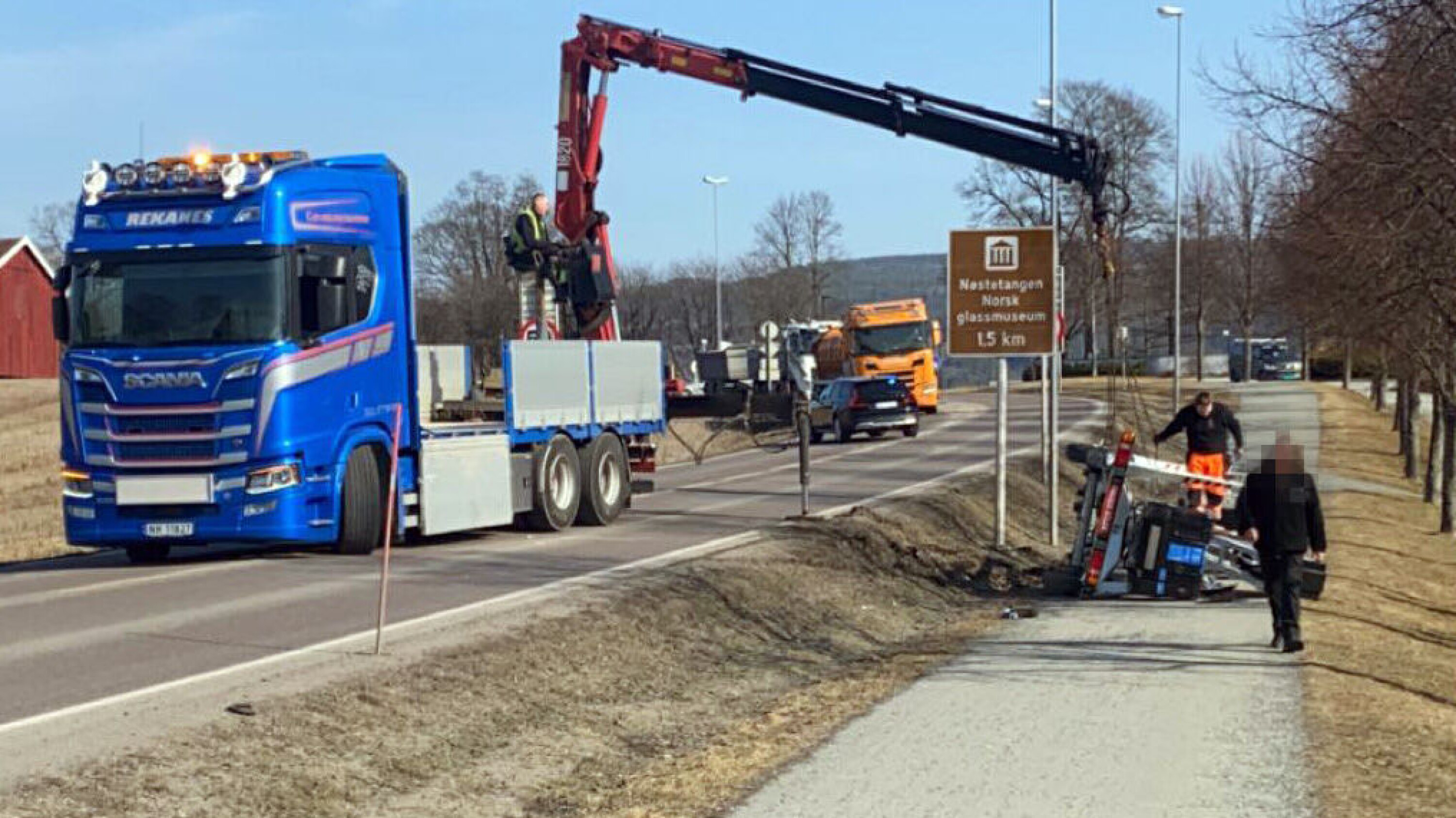 «Mistet» lift på henger - sperret veien