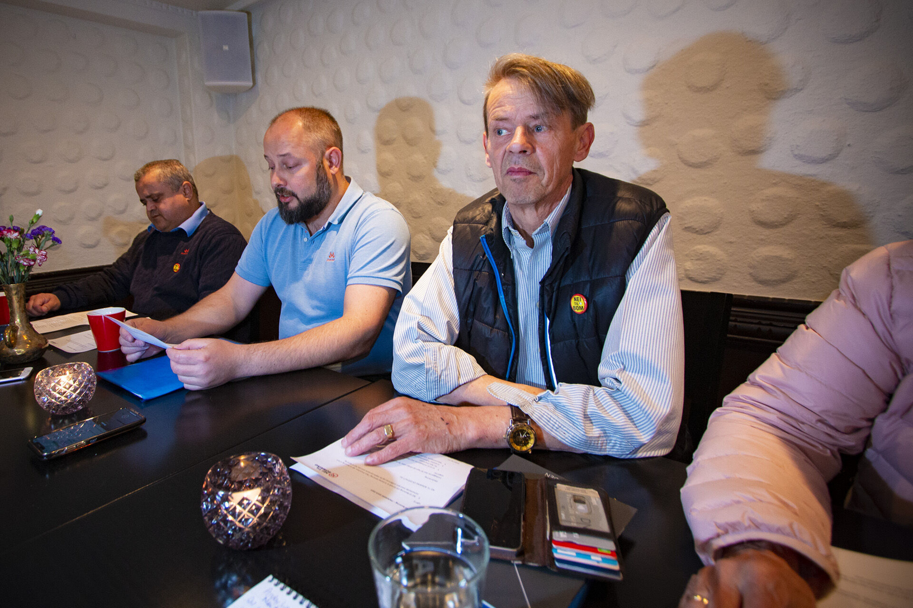 MED I OPPSTARTEN AV NYTT PARTI: Harald Wessel-Berg involverte seg for Nei Til Bomring som følge av engasjementet for bilistenes interesser, her under presentasjon av partiprogrammet i 2019.