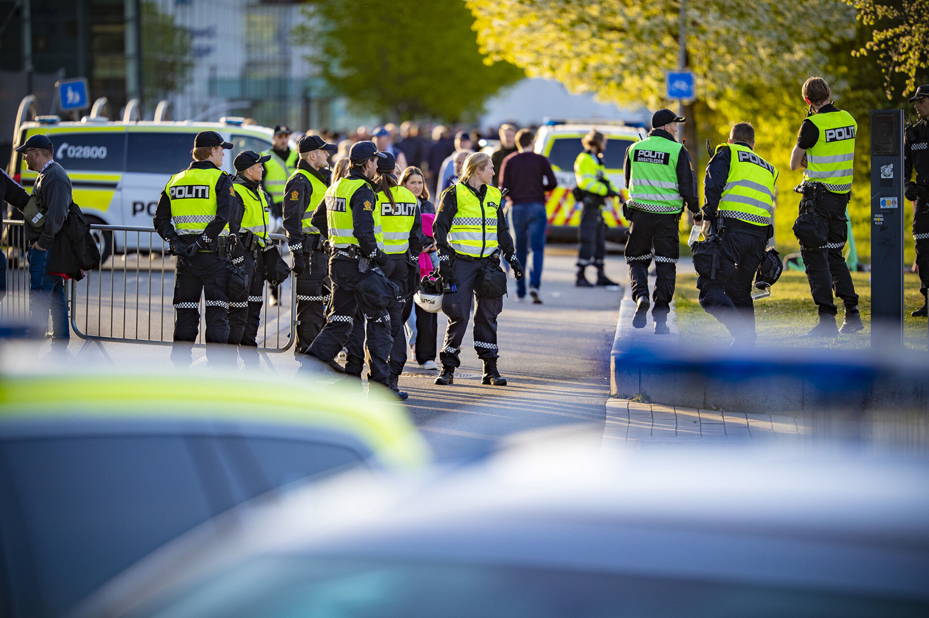 Fotballsupportere i klammeri før RBK-kampen