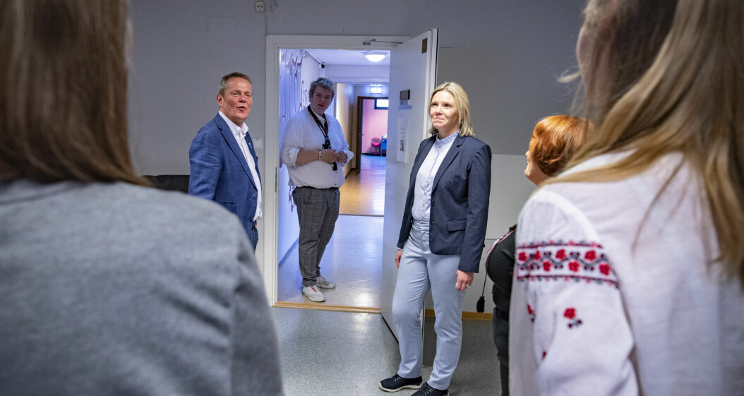 Listhaug kom til Drammen for å se effektiv asyl-politikk i praksis