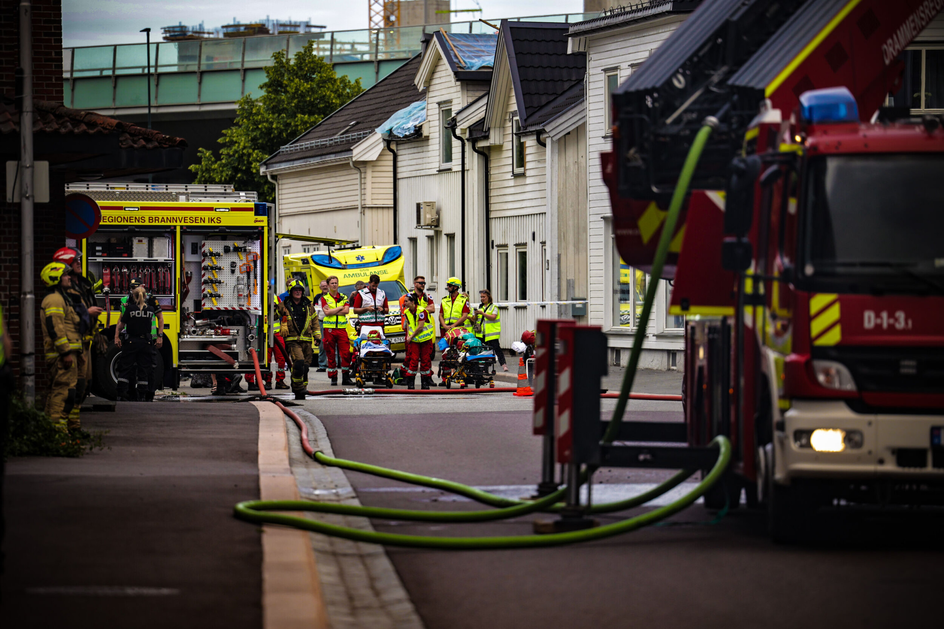 Brann på Brakerøya: - Sett løpende vekk fra stedet