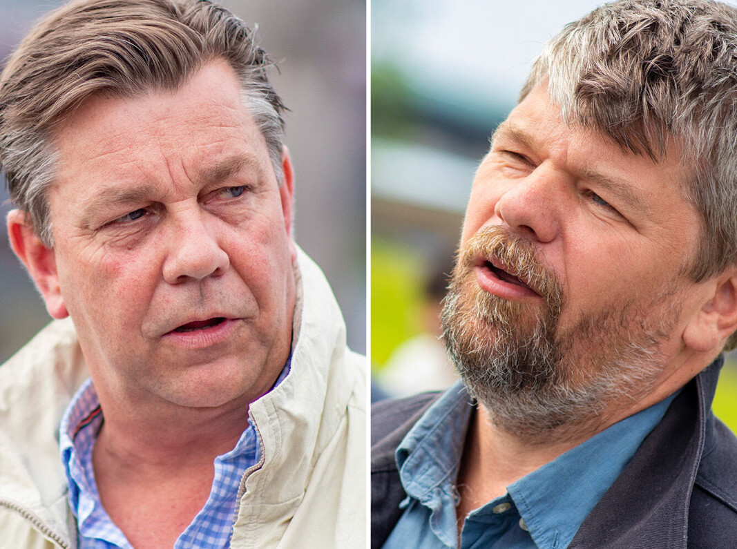 MUNNHUGGERI: Drammens Høyres Fredrik Haaning og Drammen Ap's Ståle Sørensen. MUNNHUGGERI: Drammens Høyres Fredrik Haaning og Drammen Ap's Ståle Sørensen.