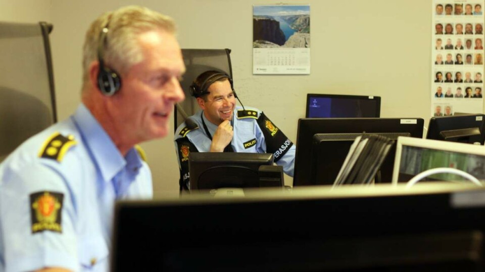 OPERASJONSSENTRALEN: Herfra styres politimannskapene rundt omkring i distriktet via det digitale sambandet.