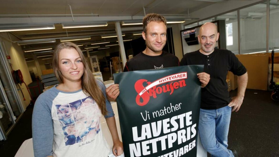 GLEDER SEG TIL ÅPNING: Fra venstre Silje Jørgensen, Geir Stian Jørgensen og Jens Hoff.