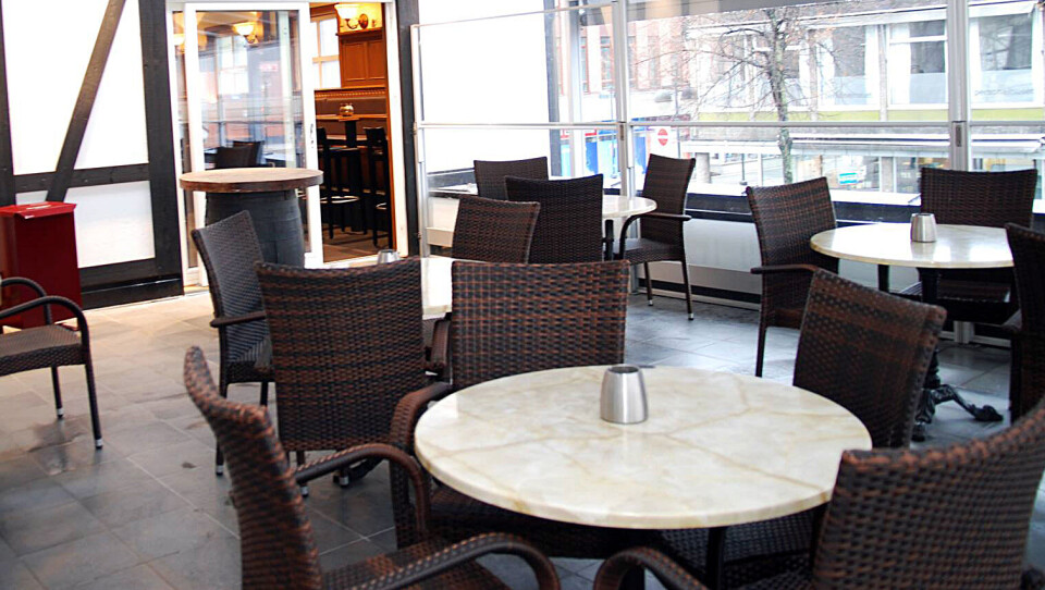 TAKTERRASSE: Her fra den nye takterrassen som ligger i tilknytning til sportspuben.FOTO: DICKENS