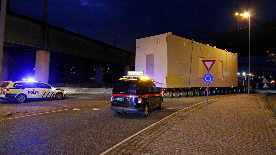 Megatransport stengte E18