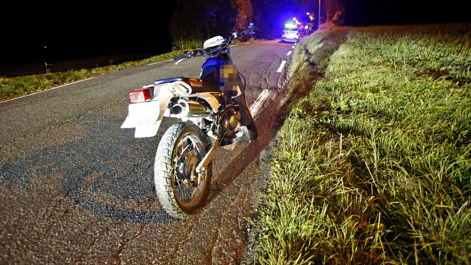 Moped mot bil i Mjøndalen