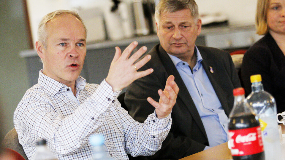 PÅ BEFARING I DRAMMEN: Jan Tore Sanner besøkte Fjell i 2017 for å få en orientering om Fjell 2020-prosjektet av ordfører Tore Opdal Hansen. (FOTO: ALEXANDER JANSEN / DRM24)