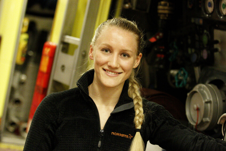 KLAR FOR BRANNYRKET: Cecilie Kiil har også vurdert politi, ambulanse og fengselsbetjent, før hun bestemte seg for brannvesenet.