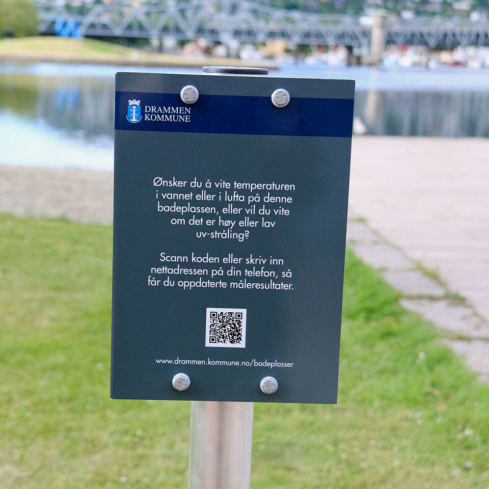 QR-Scanner: Scann QR-koden og du får vanntemperaturen rett på mobilen din.