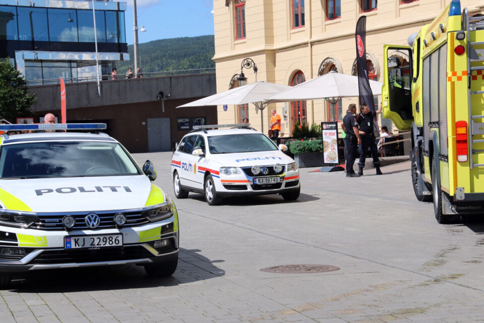 NSB Drammen evakuert etter granatfunn