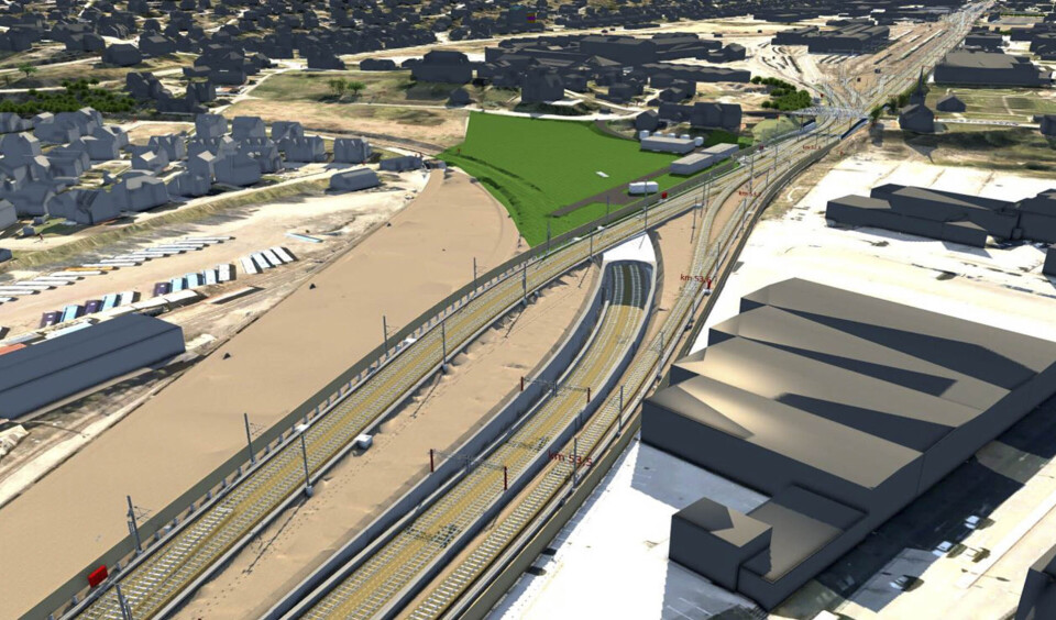 STRØMSØMORENEN: Det ble tunnel under Danvik og Konnerudgata, med tunnelinnslag et steinkast vest for dagens trase. Drammen kommune har forskuttert oppkjøp av mulig berørte eiendommer og stormen rundt planene har stilnet.LES OGSÅ: Et skritt nærmere ny togtunnel