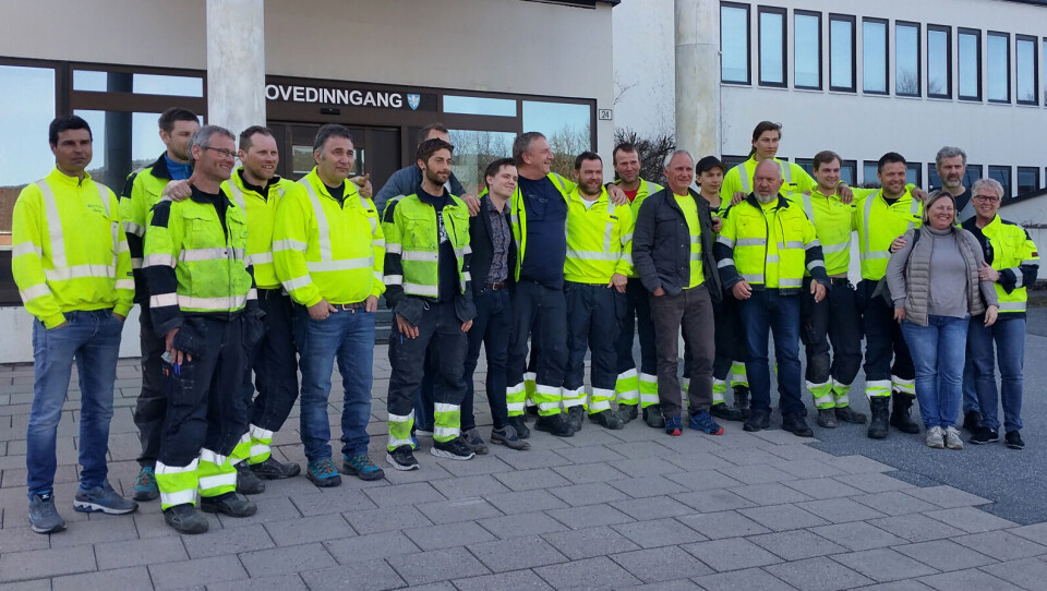 LETTET GJENG: De ansatte ved Øvre Eiker Energi kunne slippe jubelen løs da kommunestyret vedtok å stoppe salget.