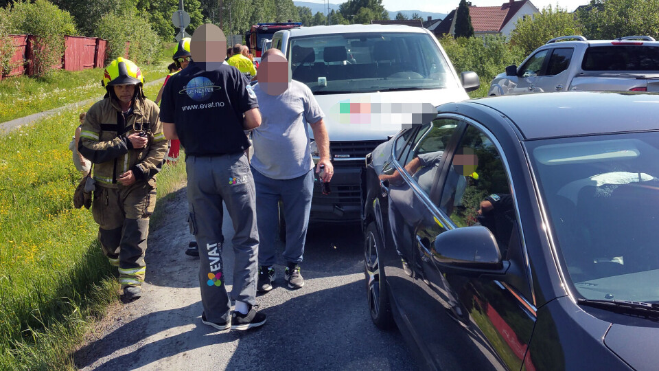 Kjedekollisjon på riksvei 35 i ettermiddagsrushet