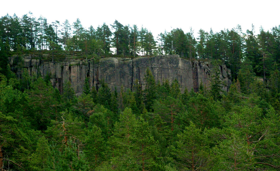 UTILGJENGELIG: Ulykken skal ha skjedd ved fjellveggen «Goliaten» i Drammensmarka.