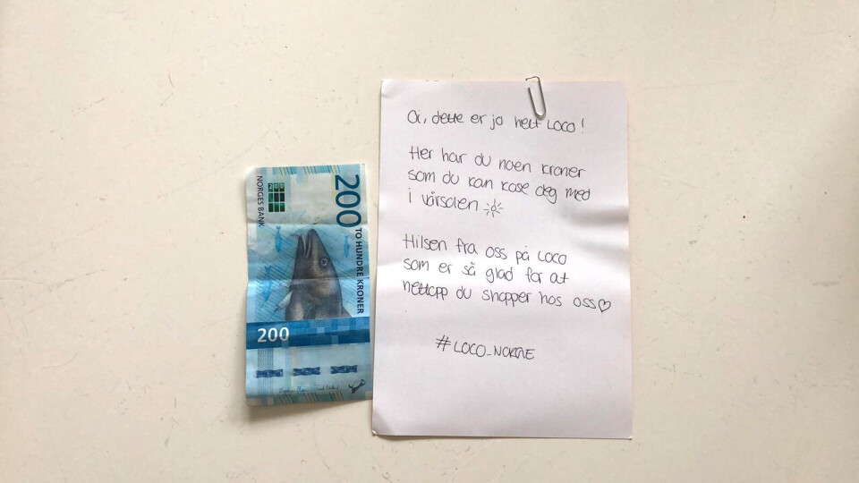 200-LAPP: Dette møtte Tone Lise Opsahl da hun åpnet pakken fra nettbutikken.