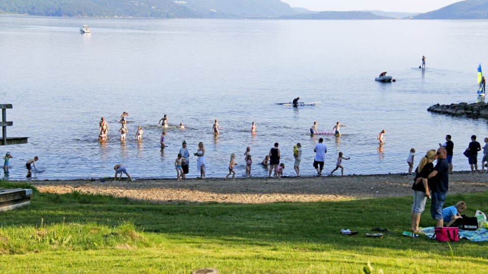 Slik er vannkvaliteten og badetemperaturene i Drammen