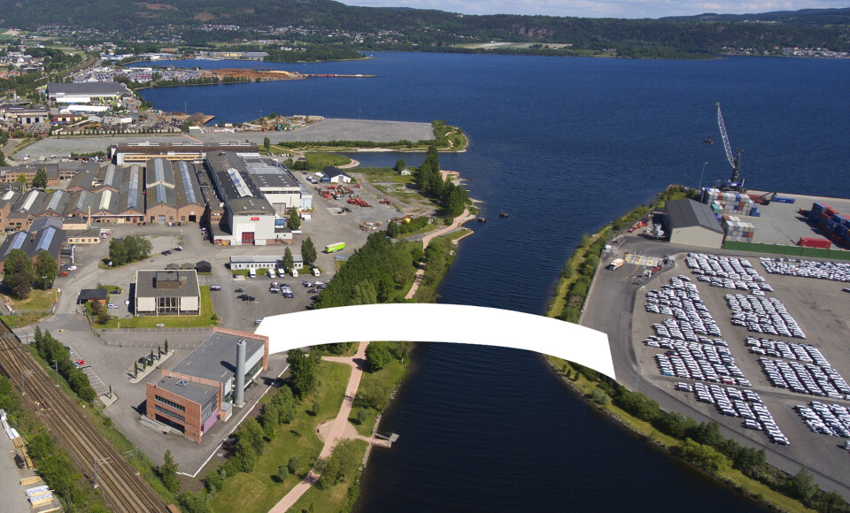 NY BRO: På sikt kommer trolig en gang- og sykkelbro over til Holmen, dimensjonert for utrykningskjøretøyer.