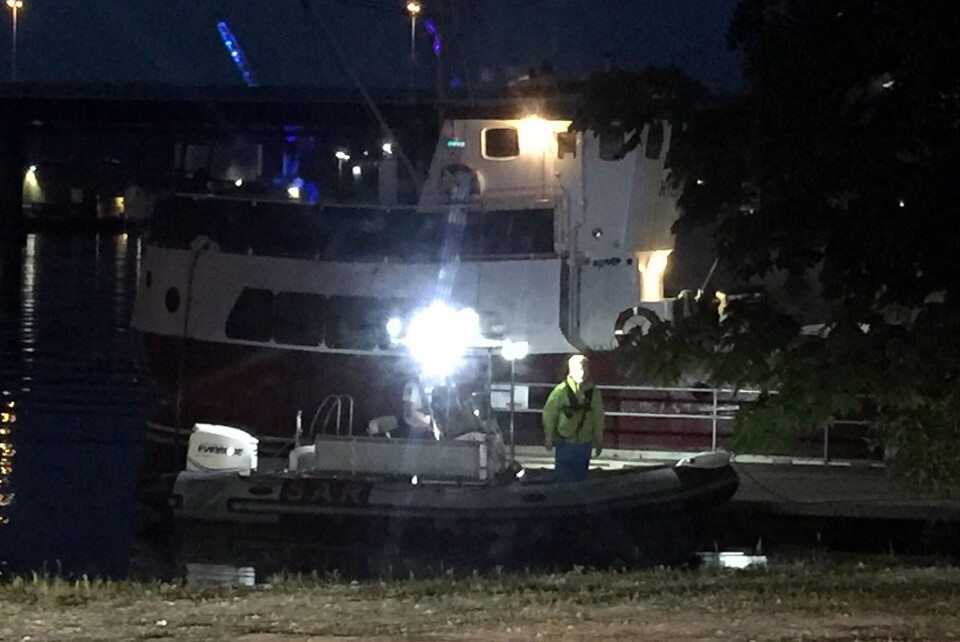 BÅTSØK: Her søkes det ved Gyldenløve Brygge natt til torsdag.
