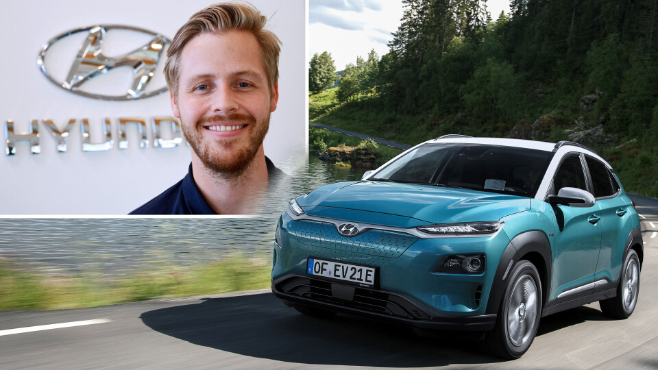 SELGER UNNA: - Kundene har langt perspektiv på elbilkjøpet sitt for tiden, sier salgssjef Fredrik Moserud Simensen hos Birger N. Haug på Kjellstad.