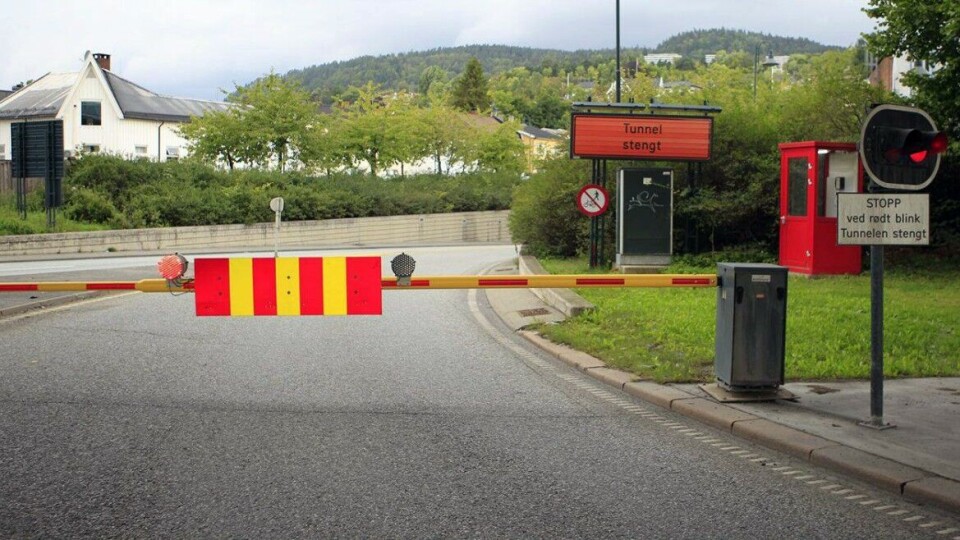 Bragernestunnelen stengt etter kjedekollisjon