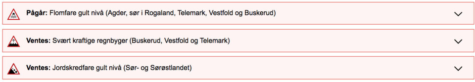 OBS: Fare for flom og lokale oversvømmelser