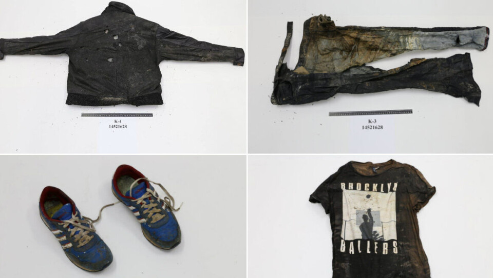 DÅRLIG FORFATNING: Dette er klærne som liket ble funnet i. (FOTO: POLITIET)