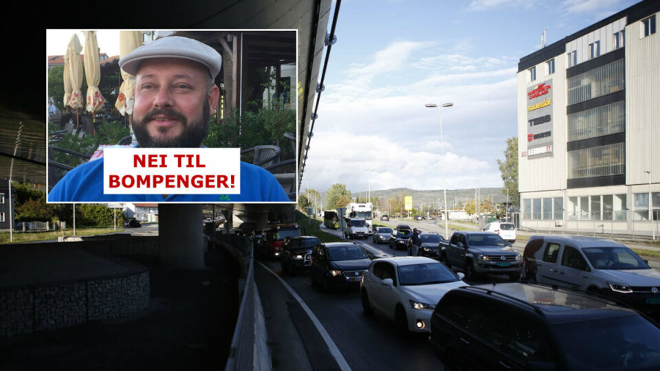 AKSJONIST: Anders Lunde startet bomaksjonen som stanset trafikken i Drammen. (FOTO: JOAKIM FJELDLI / DRM24)