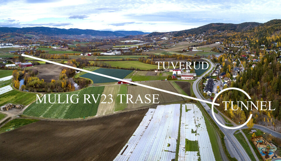NYTT FORSLAG: SVV vurdrer å utrede tunnel ut til Tuverudveien ved oppkjøringen til Linneslia og firefelt motorvei rett vestover til E18.