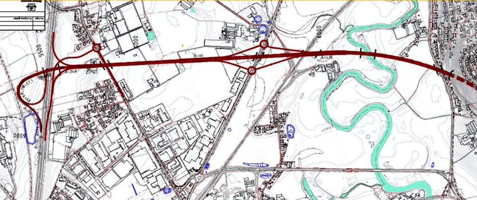NY KORRIDOR: Slik har SVV tegnet inn en mulig løsning på ny RV23-E18 i ytre Lier.