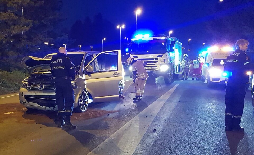 En skadet etter trafikkulykke på Brakerøya