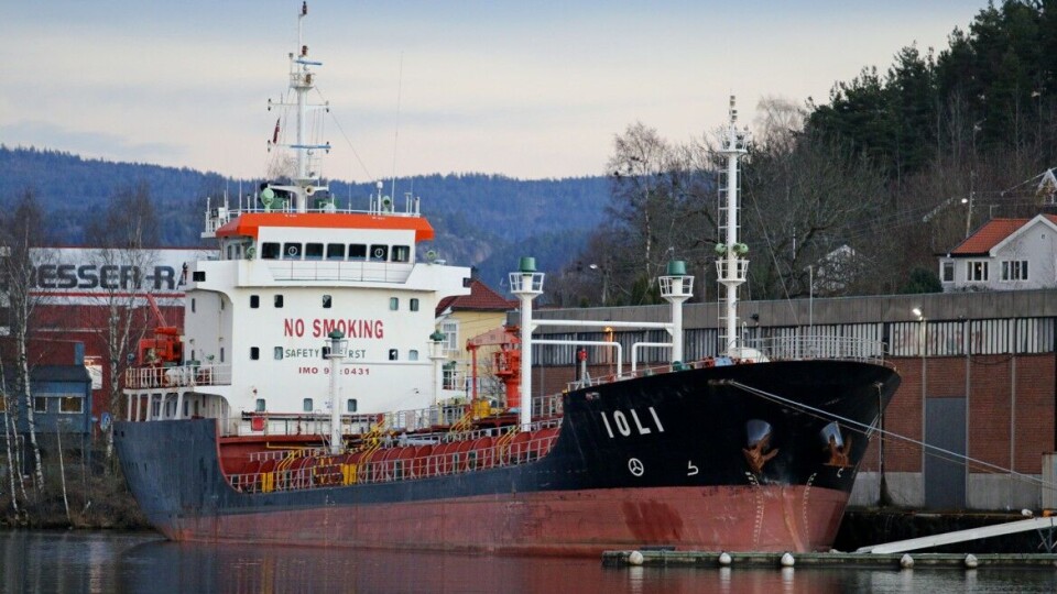 FORLATT: Slik så Ioli ut tre måneder etter at det ankom Drammen havn.
