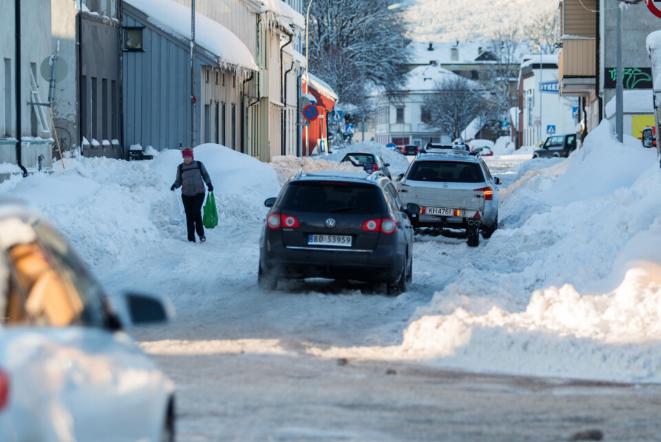 JANUAR 2018: Her fra Tordenskiolds gate to døgn etter siste snøfall.
