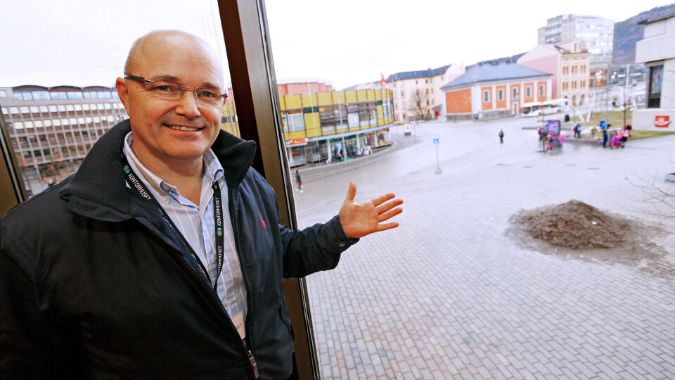 VIL HANDLE STORT: Daglig leder Hakon Lærum i Kontorhuset AS er ute etter å handle eiendom sentralt på Strømsø.
